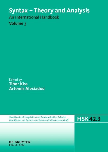 Syntax - Theory and Analysis. Volume 3