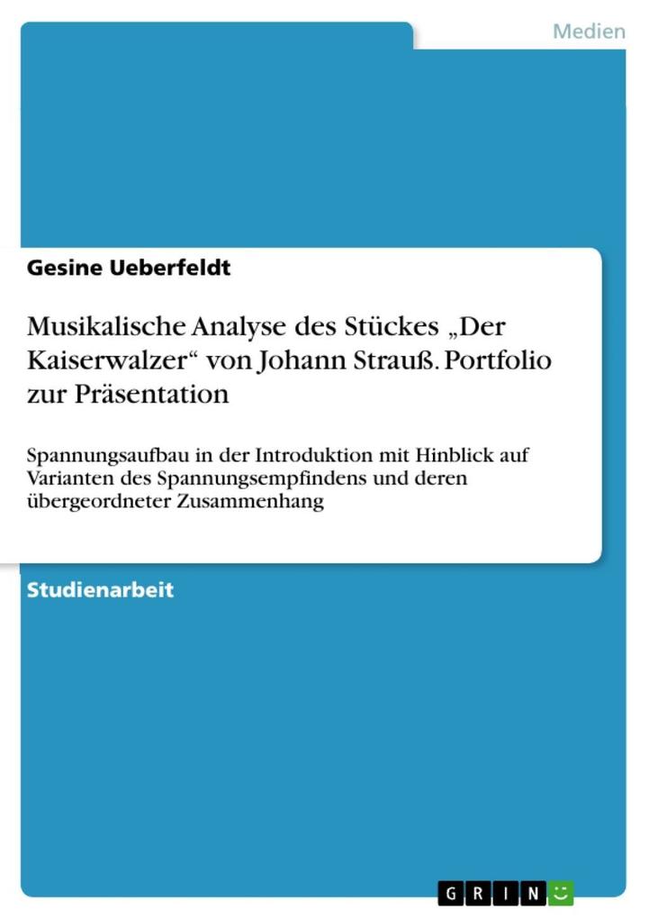 Musikalische Analyse des Stückes Der Kaiserwalzer von Johann Strauß. Portfolio zur Präsentation