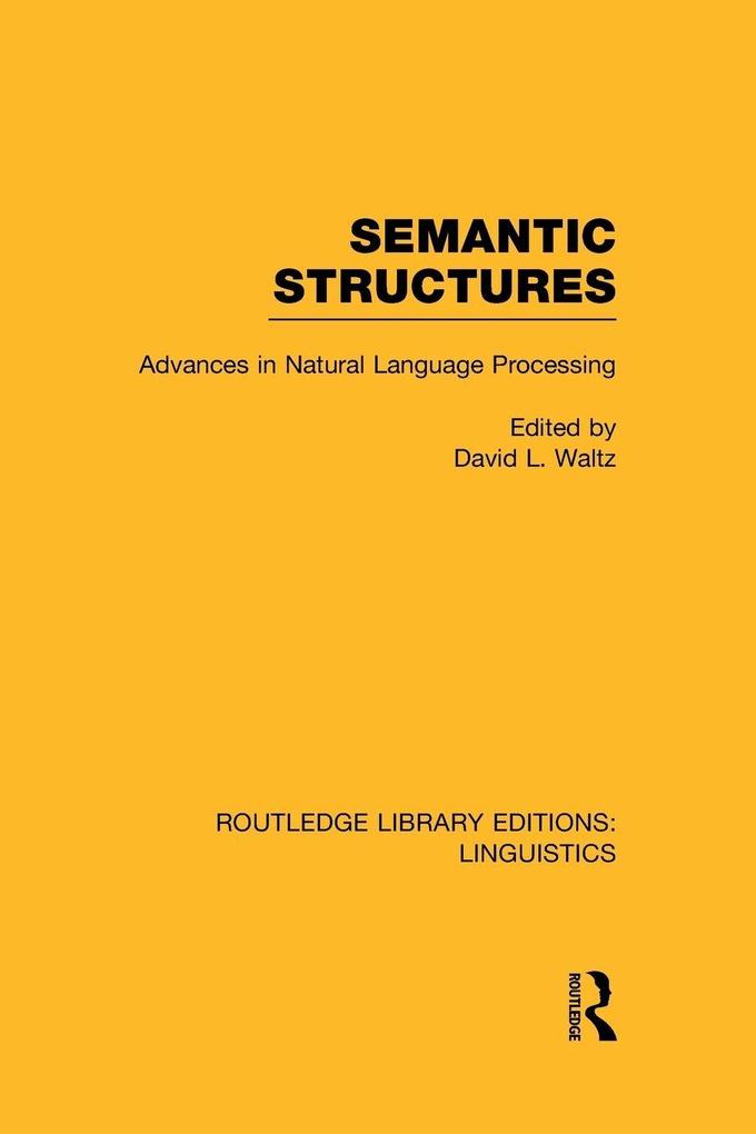 Semantic Structures (RLE Linguistics B