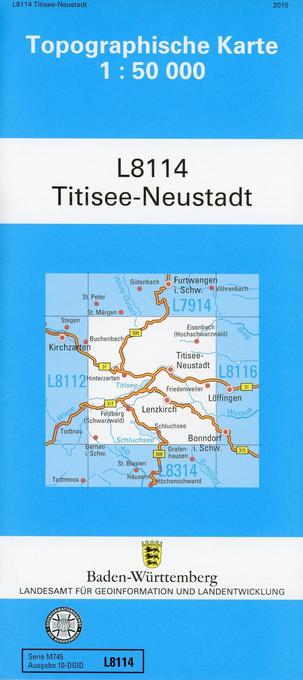 Topographische Karte Baden-Württemberg Zivilmilitärische Ausgabe - Titisee-Neustadt