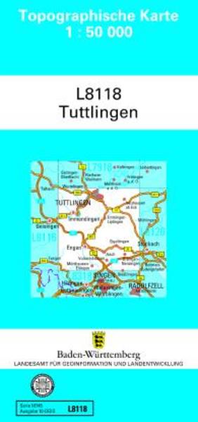 Topographische Karte Baden-Württemberg Zivilmilitärische Ausgabe - Tuttlingen