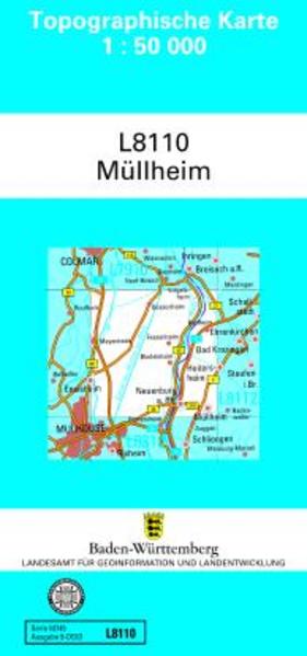 Topographische Karte Baden-Württemberg Zivilmilitärische Ausgabe - Müllheim