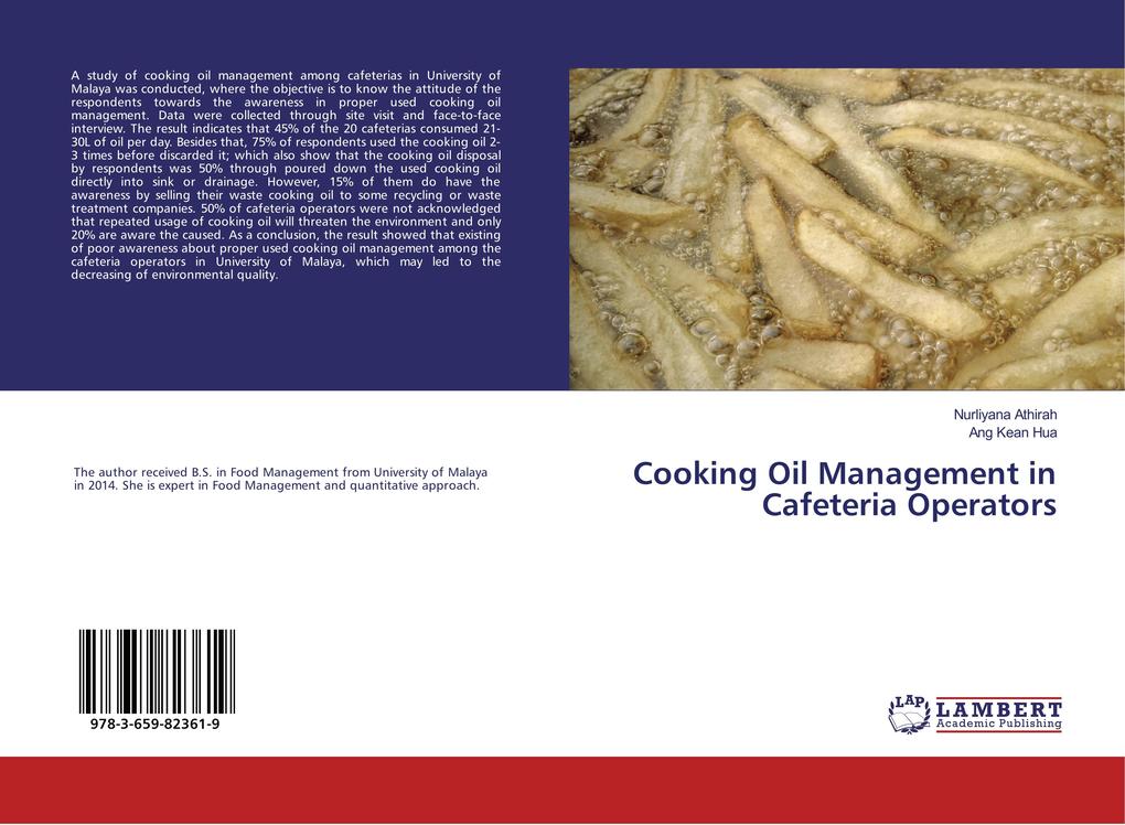 Cooking Oil Management in Cafeteria Operators