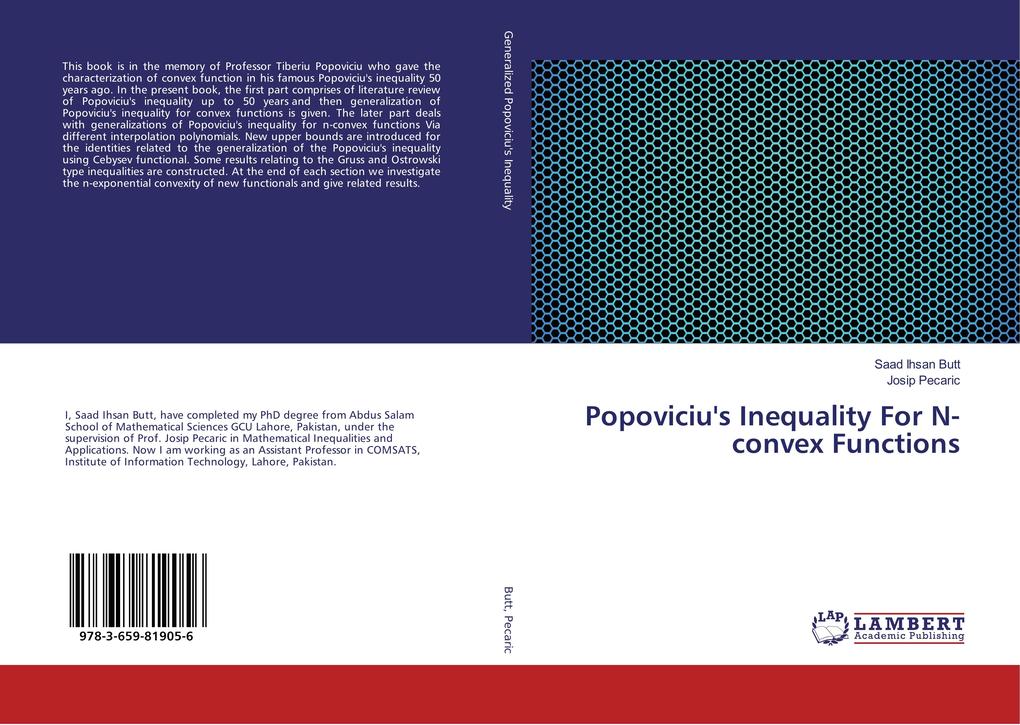 Popoviciu's Inequality For N-convex Functions