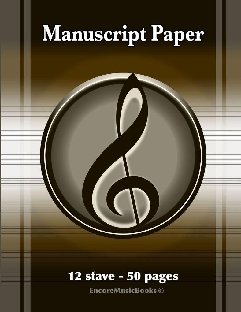 Manuscript Paper (50 Pages - 12 Stave)