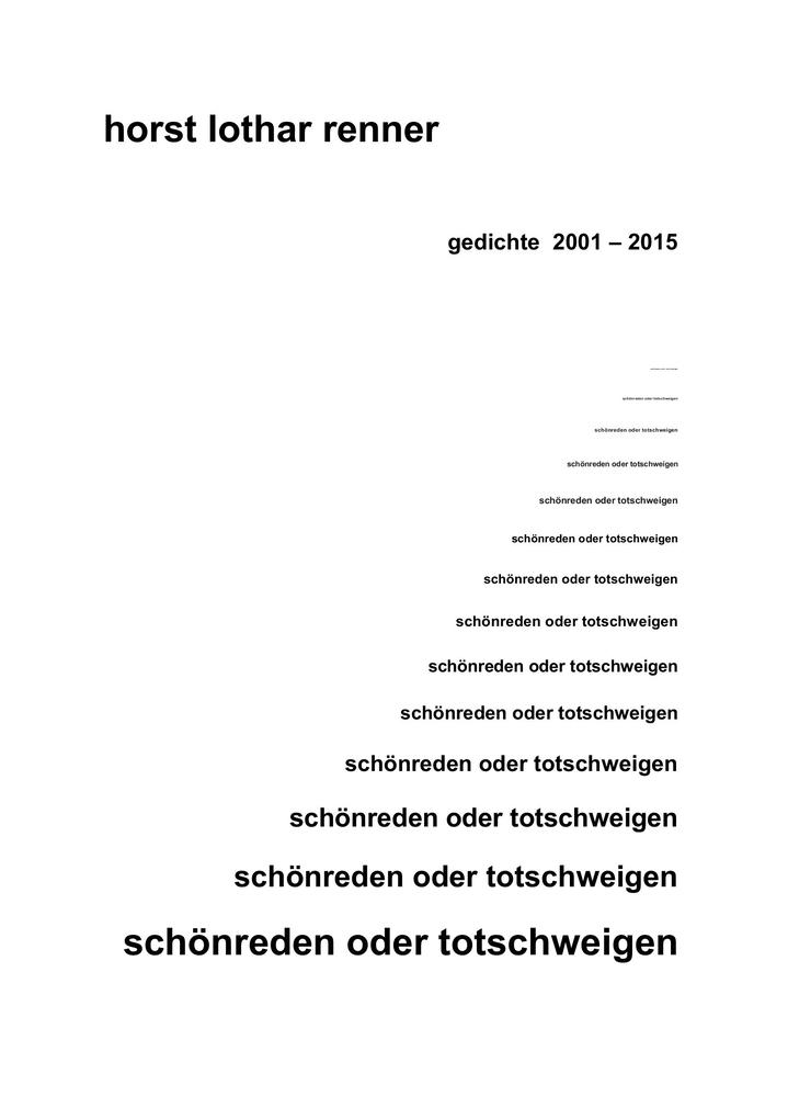 schönreden oder totschweigen