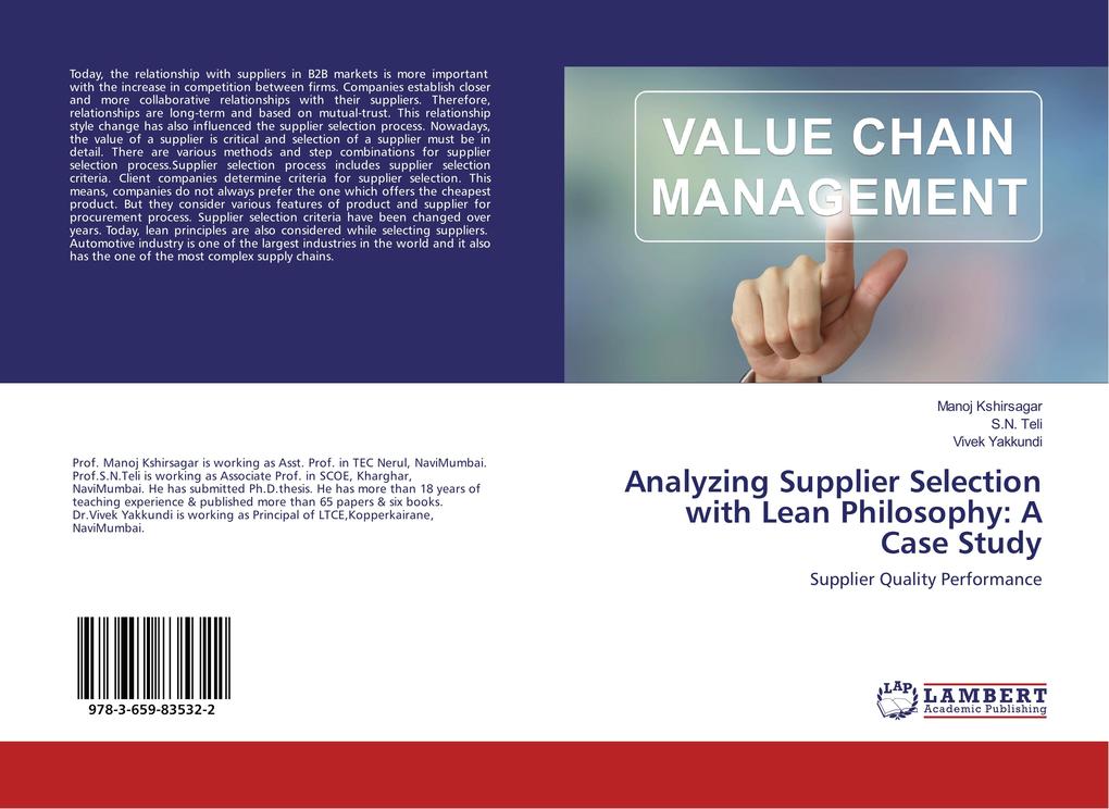 Analyzing Supplier Selection with Lean Philosophy: A Case Study