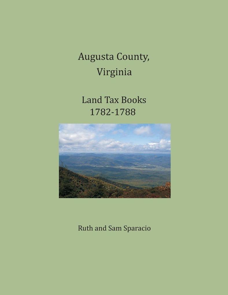 Augusta County Virginia Land Tax Books 1782-1788