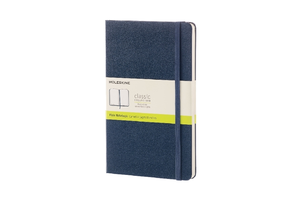 Moleskine L Blanko Notizbuch saphirblau