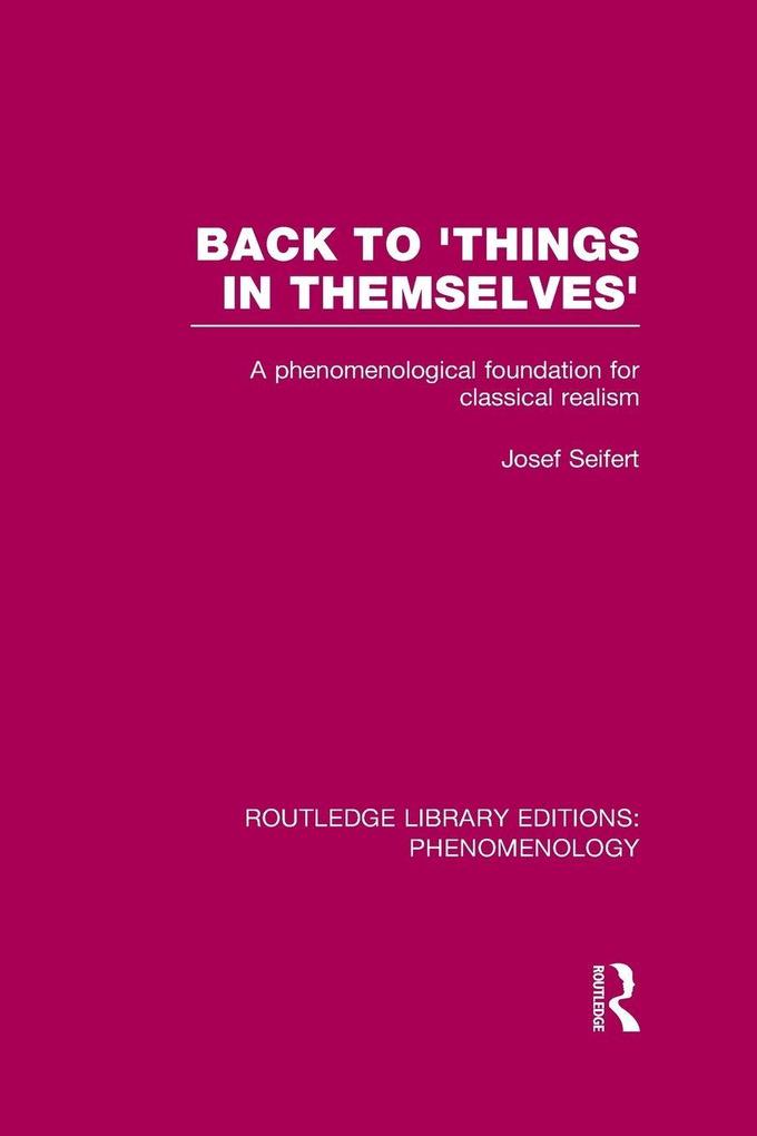 Back to 'Things in Themselves'