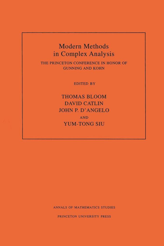 Modern Methods in Complex Analysis