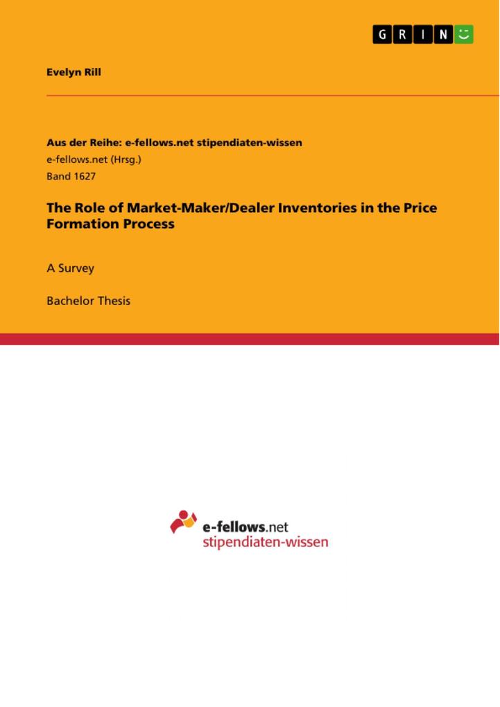 The Role of Market-Maker/Dealer Inventories in the Price Formation Process