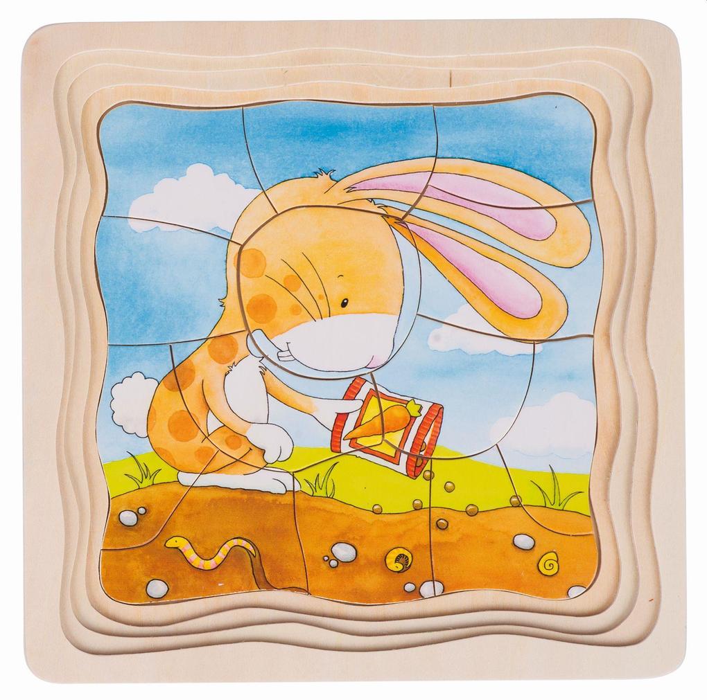 Image of Goki 57495 - Schichtenpuzzle Gemüsebeet