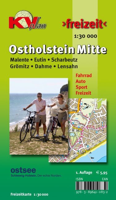 Ostholstein Mitte (Bad Malente Eutin Grömitz Dahme Lensahn Scharbeutz) KVplan Radkarte/Freizeitkarte 1:30.000