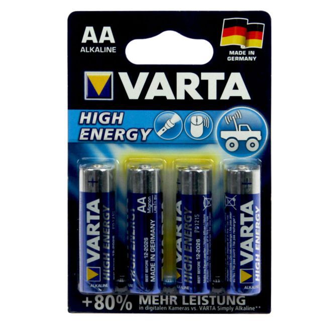 Batterie Varta Alkaline High Energy LR6 AA Mignon 15 V 4er