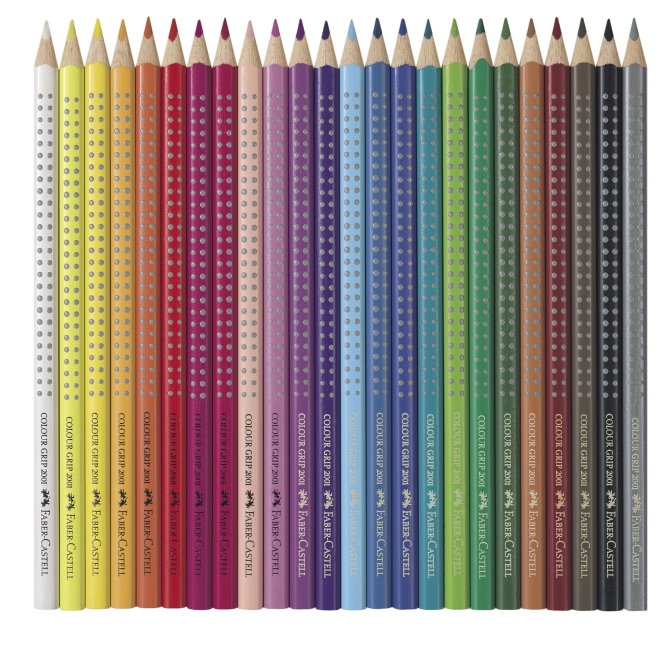 Faber-Castell Colour Grip Colour Pencil, Tin of 24, none