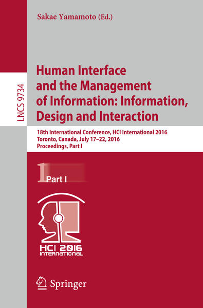 Human Interface and the Management of Information: Information Design and Interaction