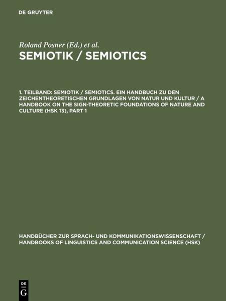 Semiotik / Semiotics. 1. Teilband