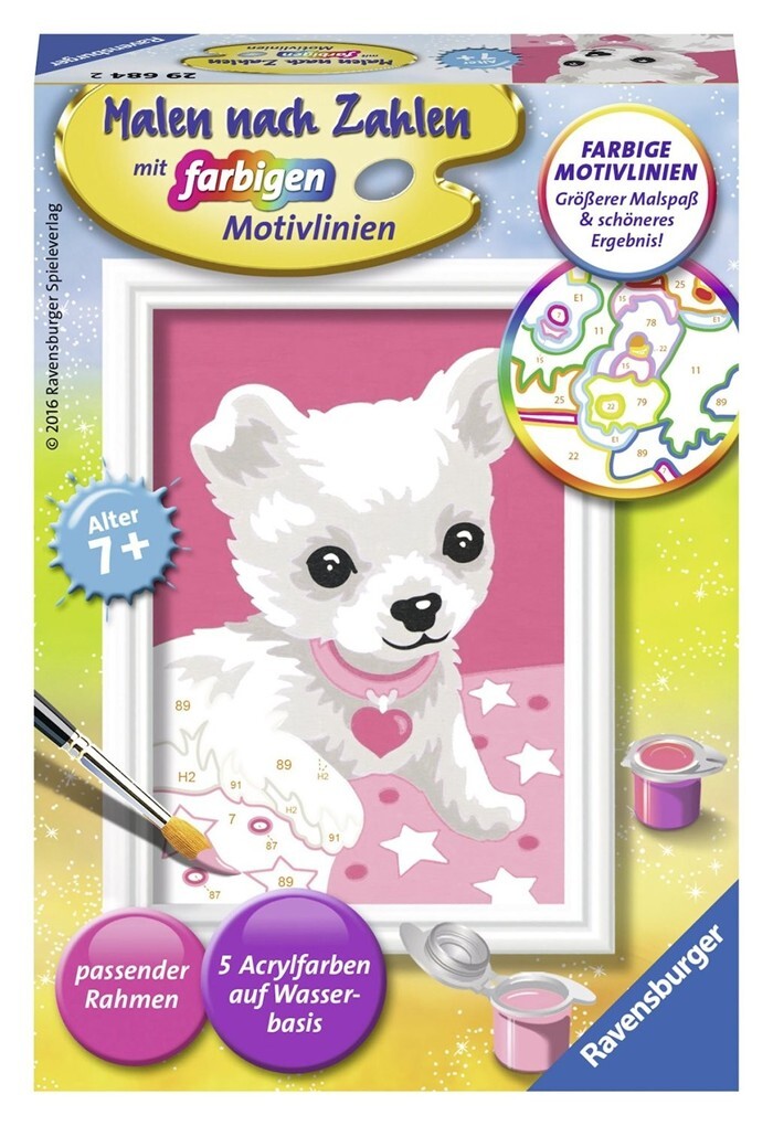 Ravensburger Malen nach Zahlen 29684 - Chihuaha - Kinder ab 7 Jahren