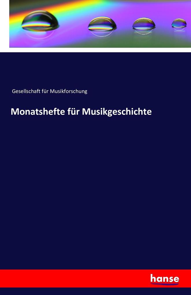 Monatshefte für Musikgeschichte