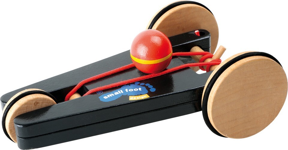 Image of Small foot 4770 - Aufziehauto 3 Räder mit Rückziehmechanismus Holz Länge: 15 cm