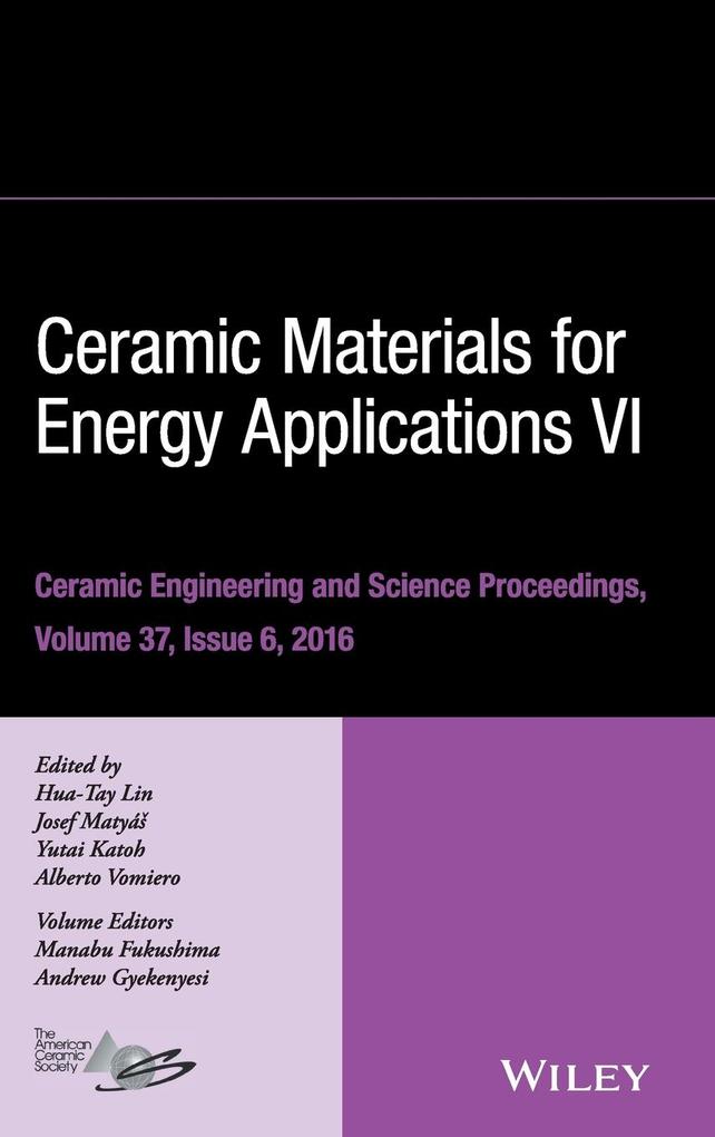 Ceramic Materials for Energy Applications VI Volume 37 Issue 6