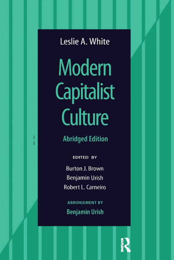 Modern Capitalist Culture Abridged Edition