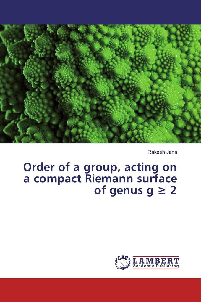 Order of a group acting on a compact Riemann surface of genus g 2