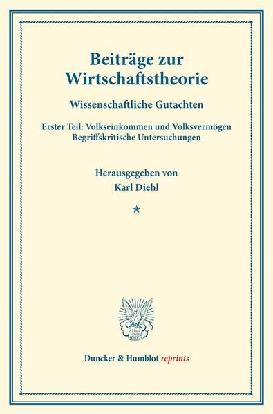 Beiträge zur Wirtschaftstheorie.