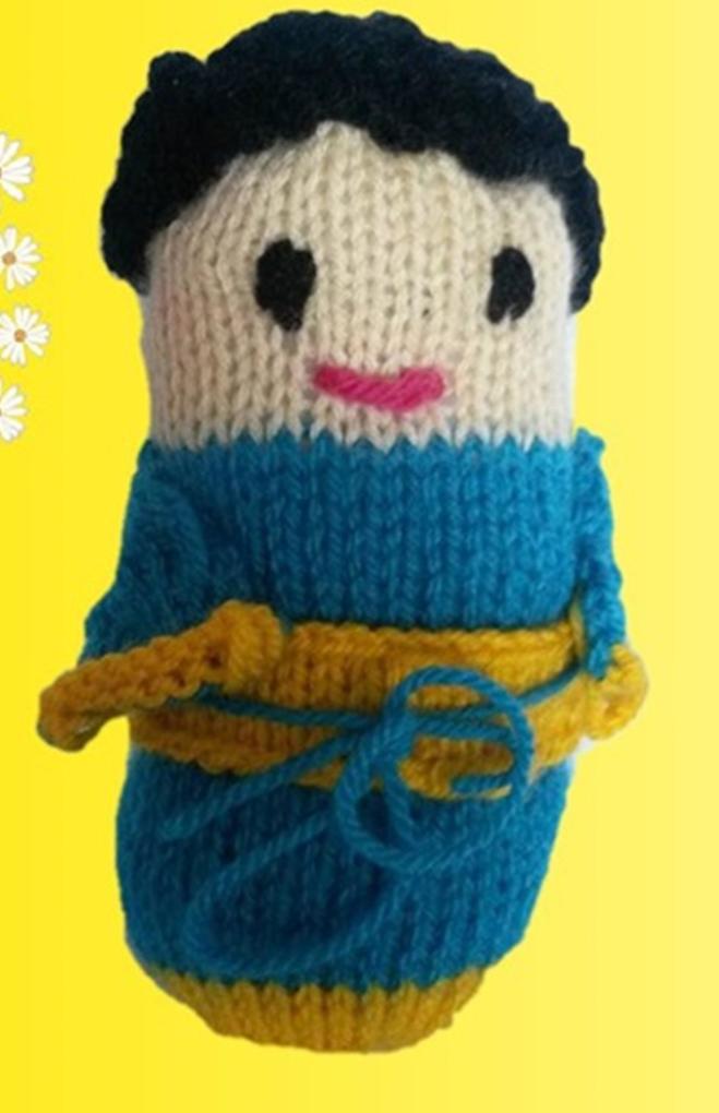 Strickanleitung Geisha. 16 cm hoch