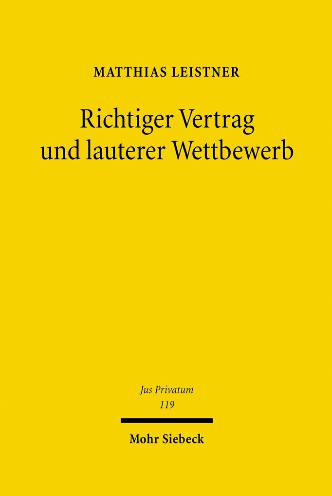 Richtiger Vertrag und lauterer Wettbewerb