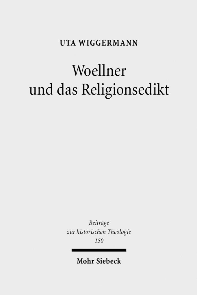 Woellner und das Religionsedikt