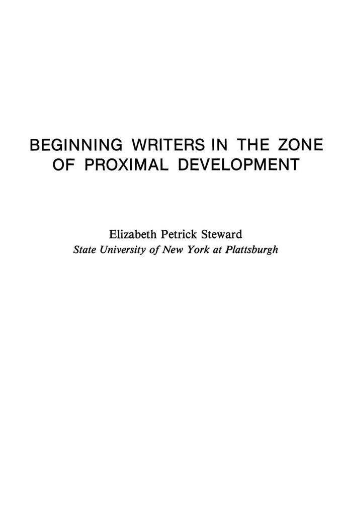 Beginning Writers in the Zone of Proximal Development