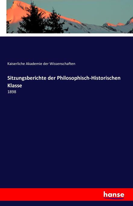 Sitzungsberichte der Philosophisch-Historischen Klasse