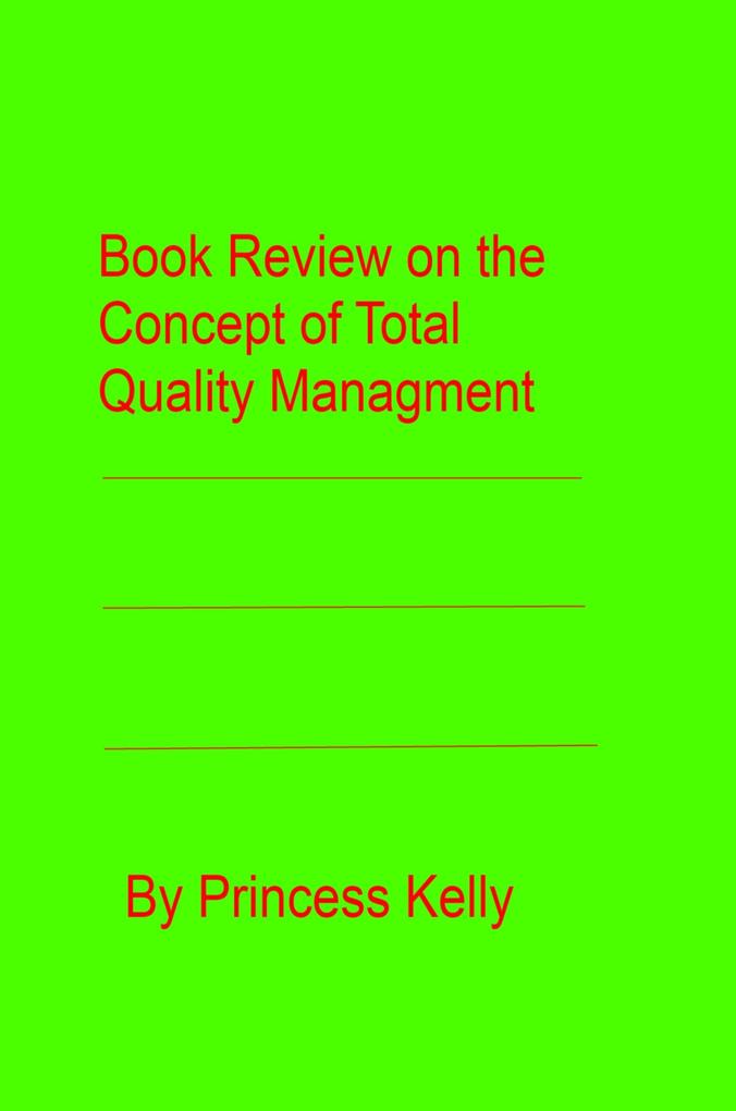 Book Review on the Concept of Total Quality Management