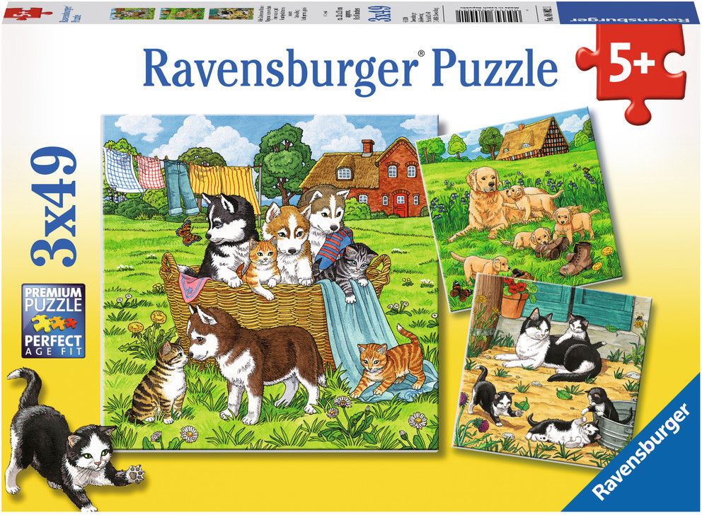 Image of Ravensburger Puzzle »Süße Katzen Und Hunde«, 147 Puzzleteile