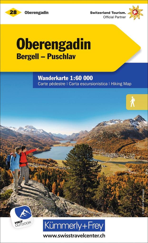Kümmerly+Frey Wanderkarte 28 Oberengadin 1:60.000