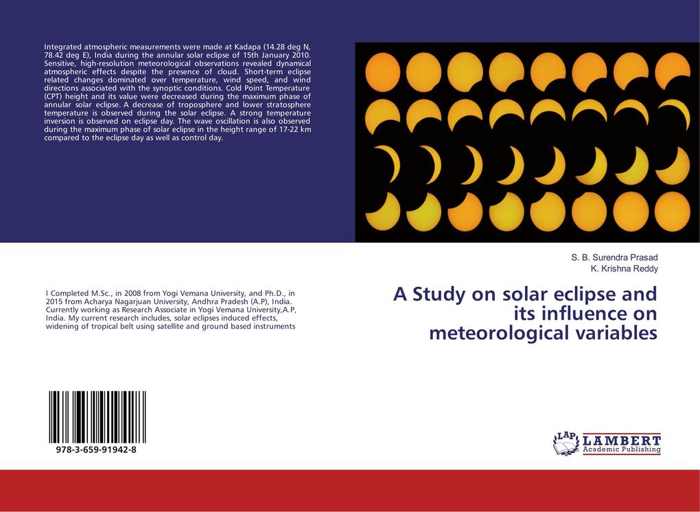 A Study on solar eclipse and its influence on meteorological variables
