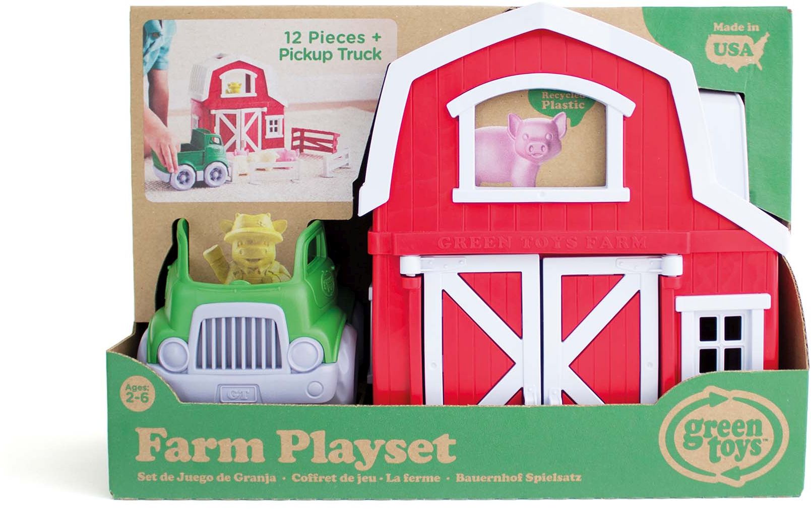Green Toys - Bauernhof Spielset 13 Teile