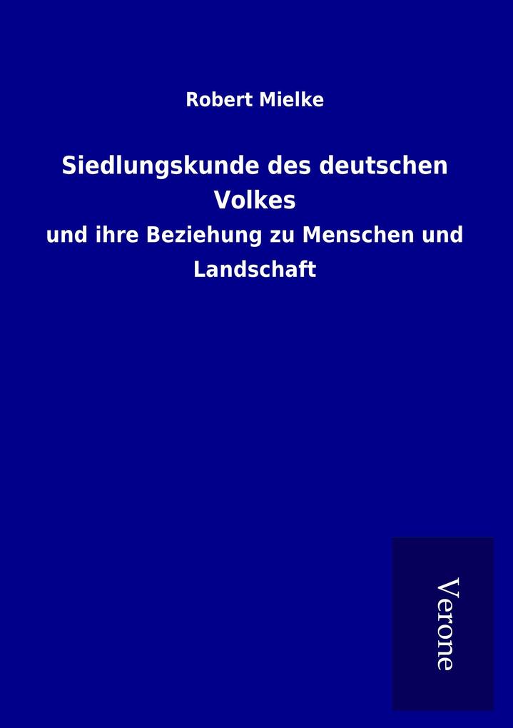 Siedlungskunde des deutschen Volkes