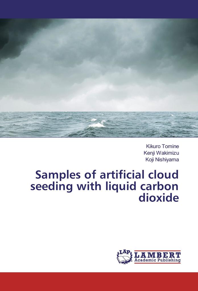 Samples of artificial cloud seeding with liquid carbon dioxide