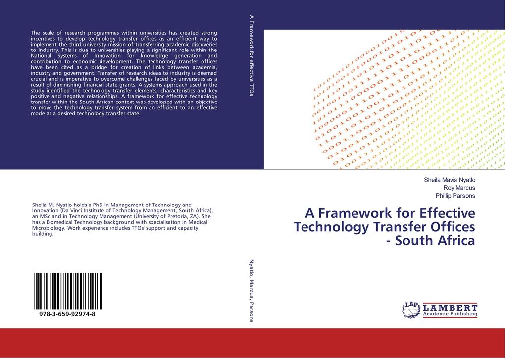 A Framework for Effective Technology Transfer Offices - South Africa