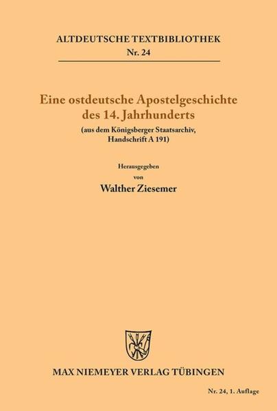 Eine ostdeutsche Apostelgeschichte des 14. Jahrhunderts