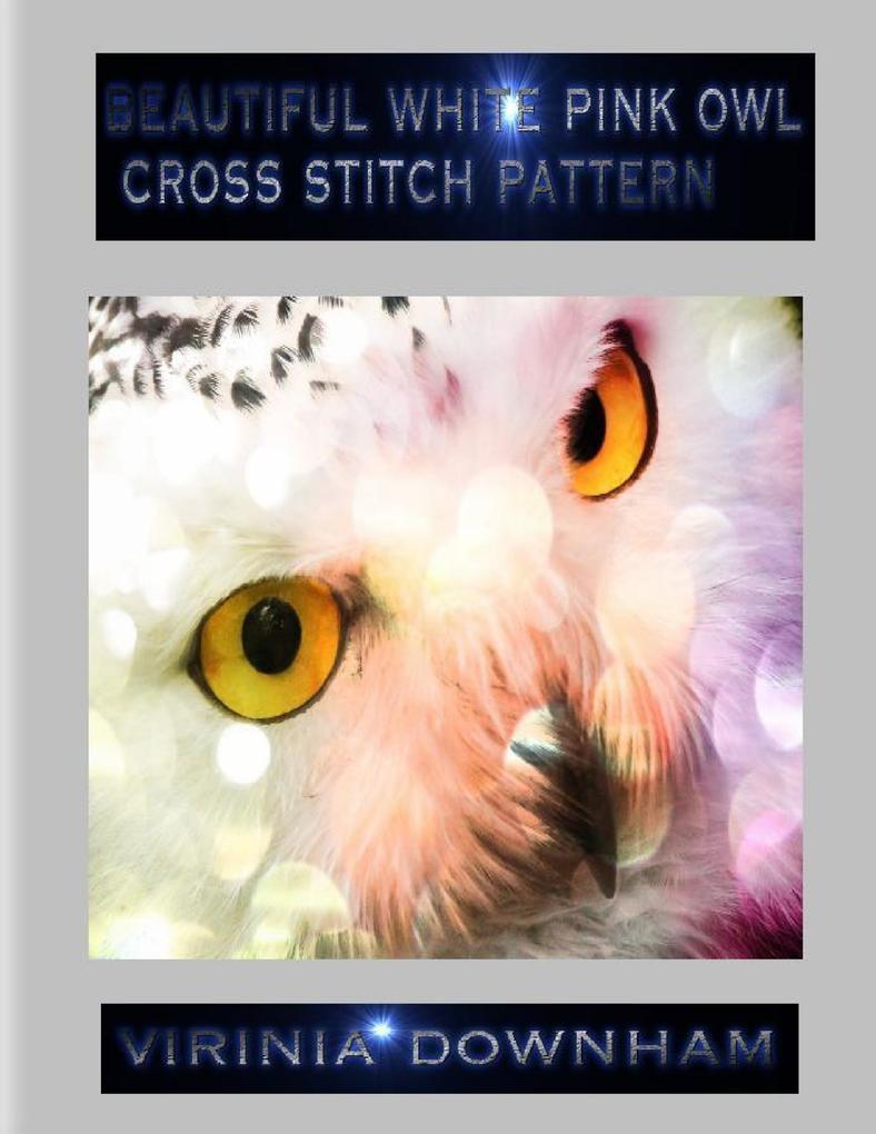 Beautiful White Pink Owl Cross Stitch Pattern