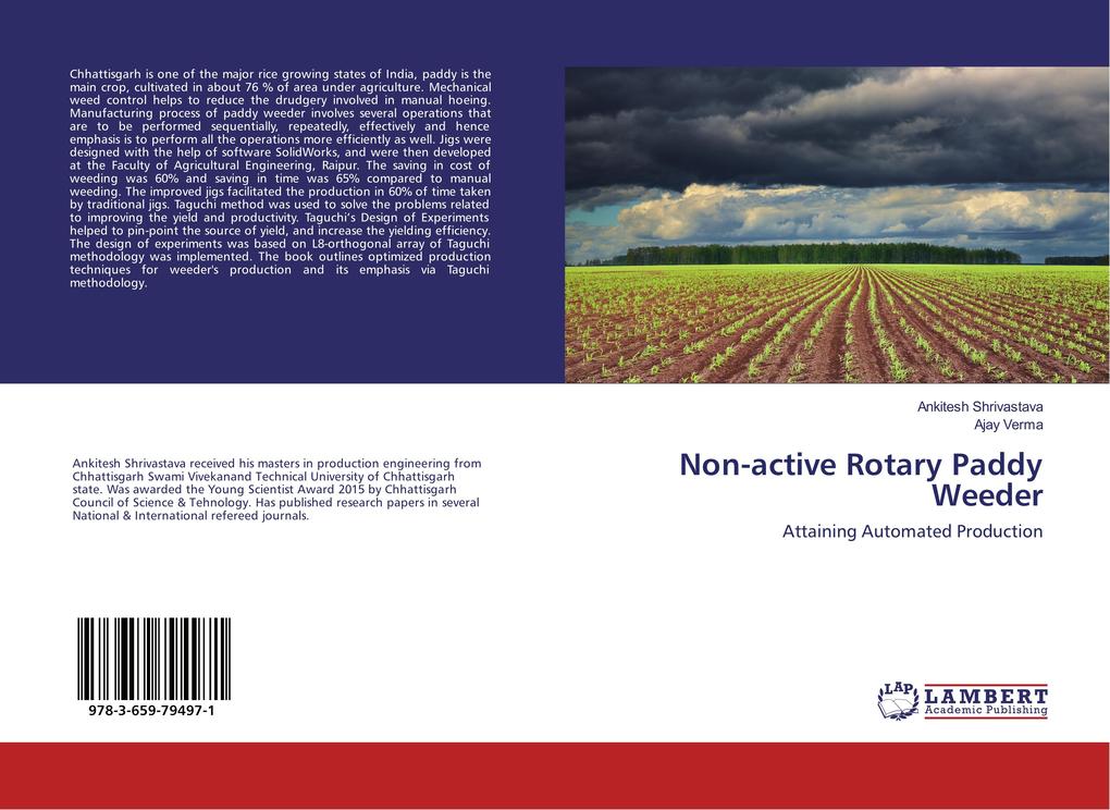 Non-active Rotary Paddy Weeder
