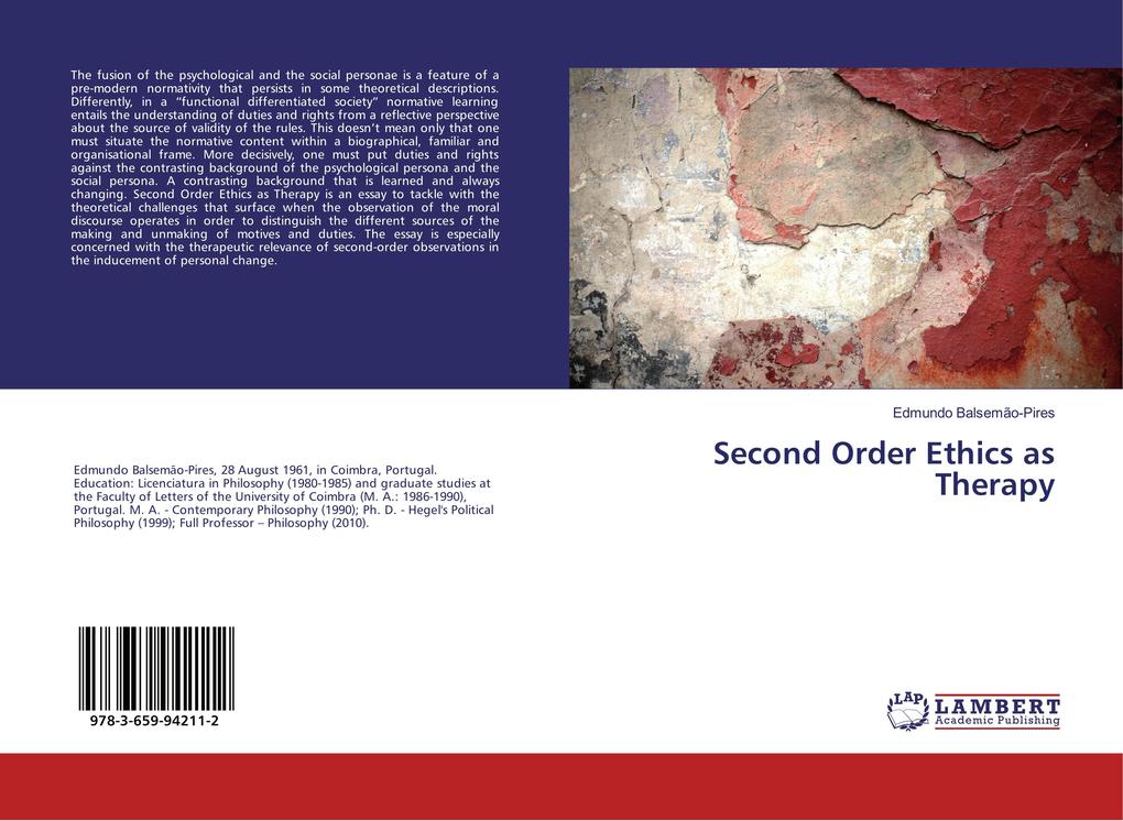 Second Order Ethics as Therapy