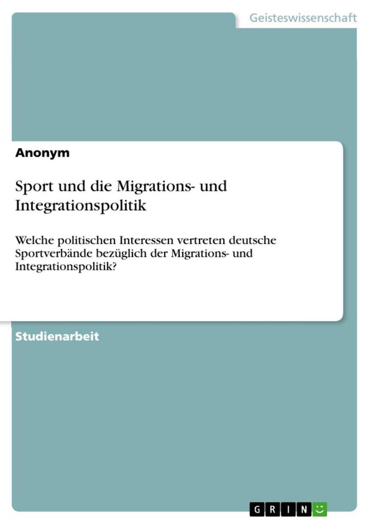 Sport und die Migrations- und Integrationspolitik