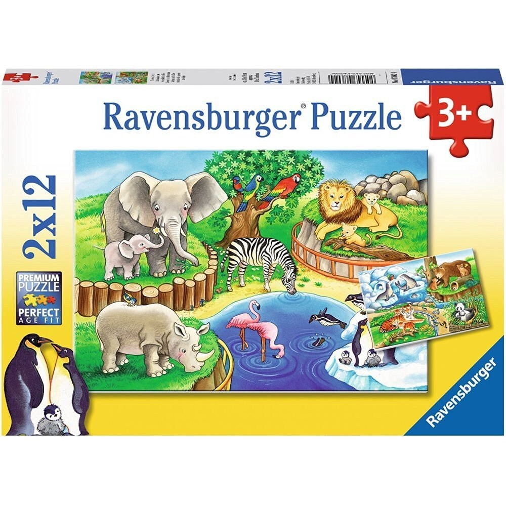Ravensburger - Tiere im Zoo 2 x 12 Teile