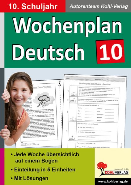 Wochenplan Deutsch 10. Schuljahr
