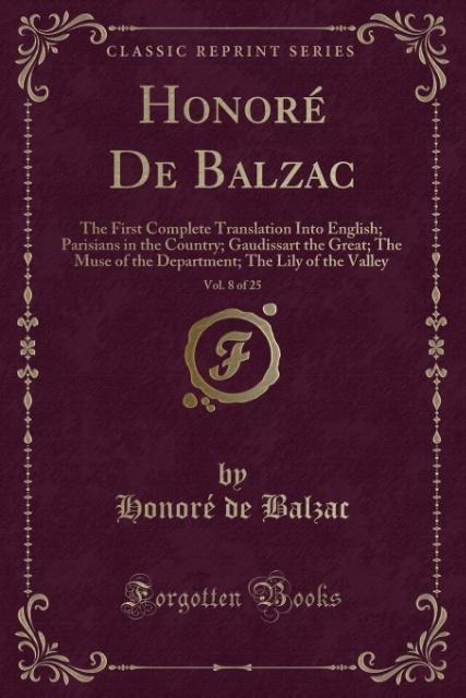 Honoré De Balzac, Vol. 8 of 25 als Taschenbuch von Honoré de Balzac